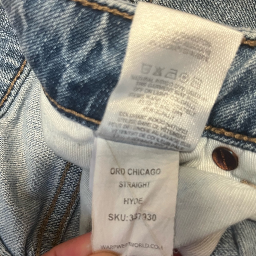 Warp + Weft ORD Chicago Straight Hyde Distressed Jeans 30 x 30 - Picture 3 of 5